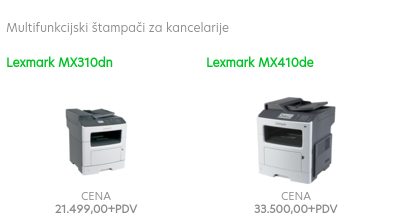 Lexmark štampači